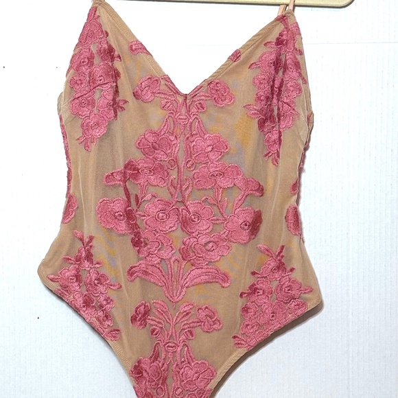 For Love and Lemons Pink Temecula Bodysuit M - Picture 1 of 9